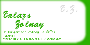 balazs zolnay business card